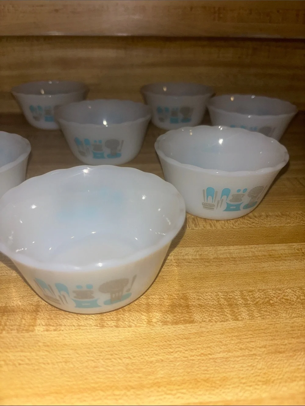 Vintage Royal Chin Blue Heaven Custard Dishes